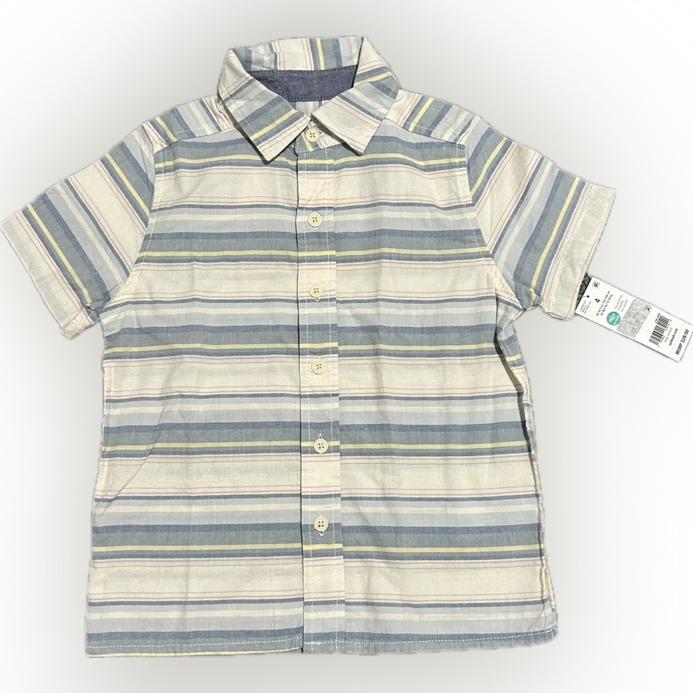 ⭐️NWT, 3 for $20⭐️ OshKosh B’Gosh Toddler Short Sleeve Button Down Shirt | 4T